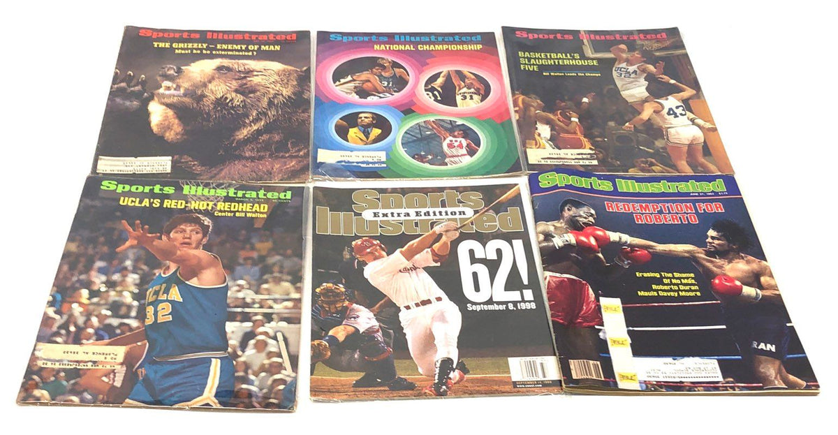 Vintage Sports Illustrated Magazine Lot 1970s-1990s Mixed Issues 17 Count