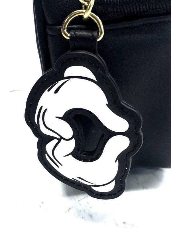 Disney Loungefly Black Mickey Mouse Red Logo Crossbody Bag Gold Hardware