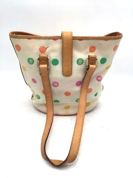 Dooney &amp; Bourke Leather Polka Dot Tote W/ COA