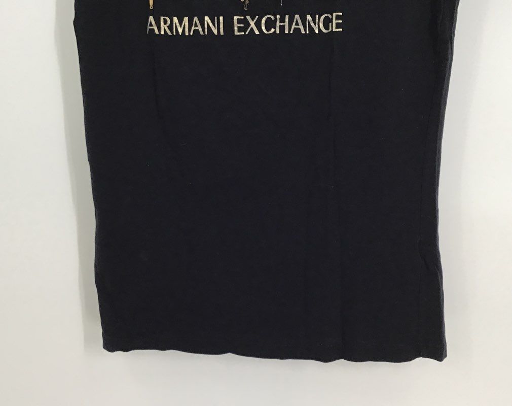 Armani Exchange Women&#39;s Black Short Sleeve Graphic T-Shirt - Size M