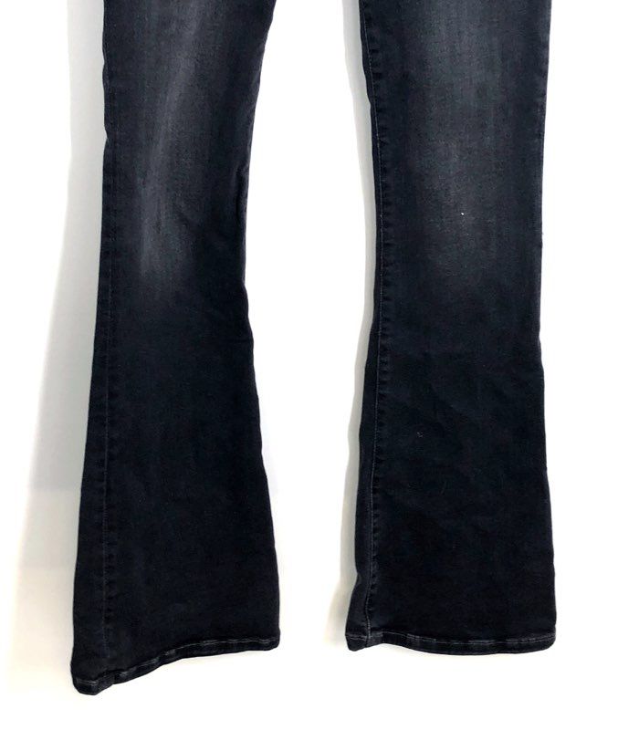 7 For All Mankind Women's Black Ultra High Rise Skinny Boot Jeans Sz 26 NWT