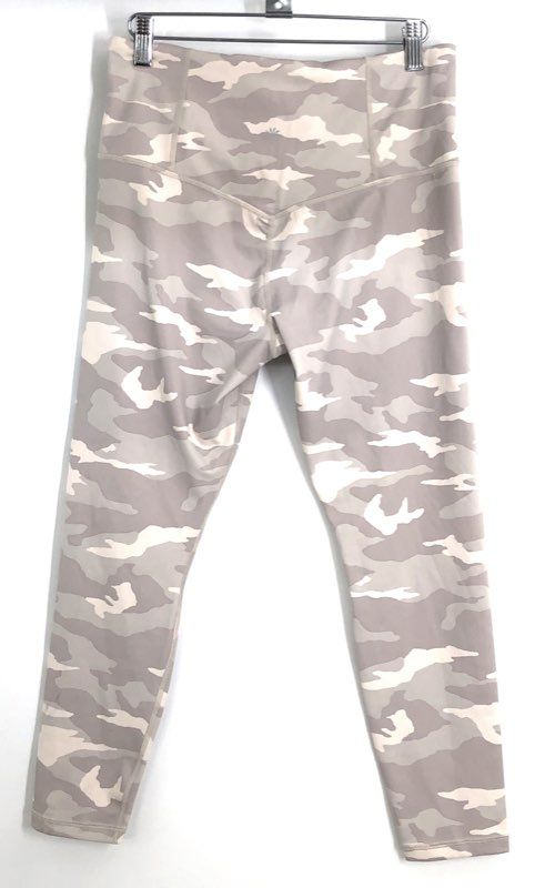 Athleta Women's Elation Camo 7/8 Tight Leggings Gray Tan Camouflage Size M