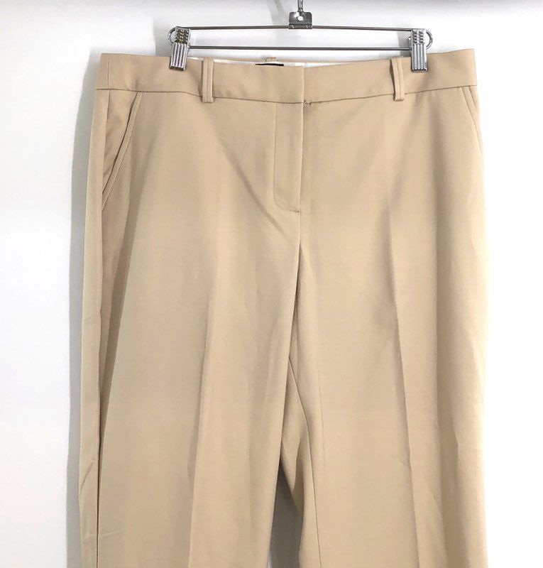 Talbots Women's Tan Freeport Curvy Straight Leg Cotton Blend Pants Sz 10 NWT