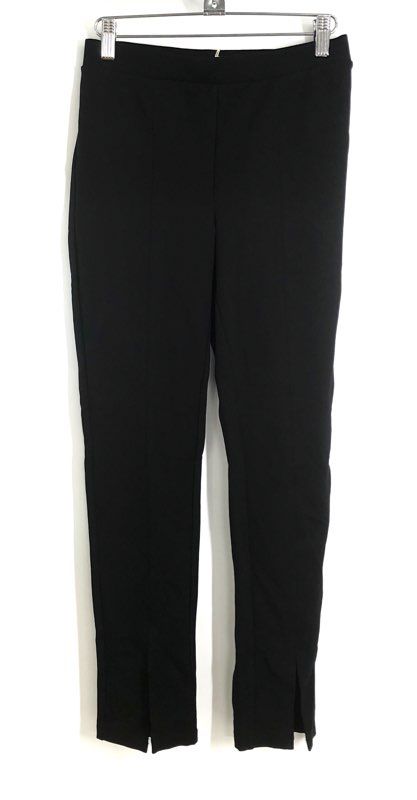 Mango Women's Black Seam Front Split Hem Leggings Trousers NWT Sz XS
