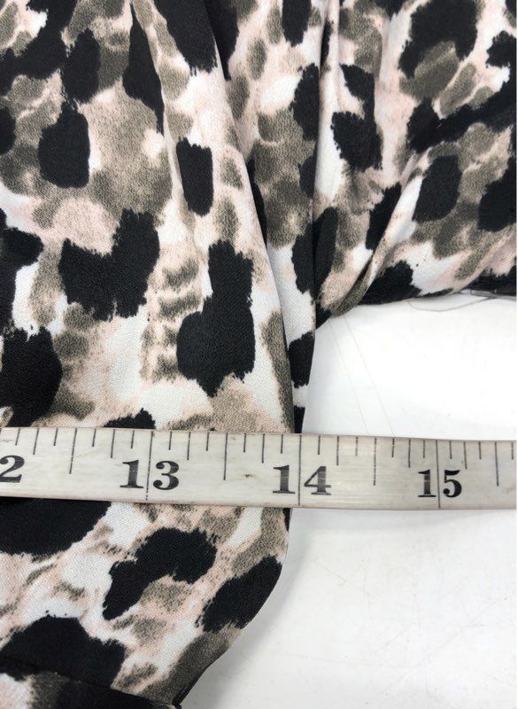 Red Carter Women's Black Leopard Print Deep V-Neck Maxi Dress NWT Sz S