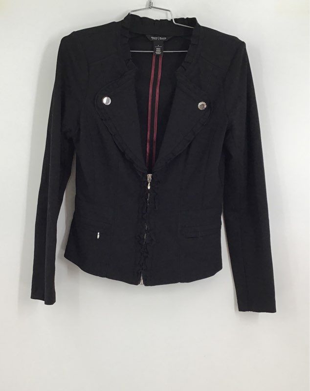 White House Black Market Women&#39;s Black Full Zip Jacket - Size 4