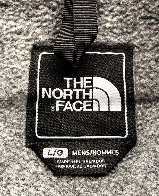 The North Face Men's Gray Black Denali Full Zip Fleece Jacket Sz L