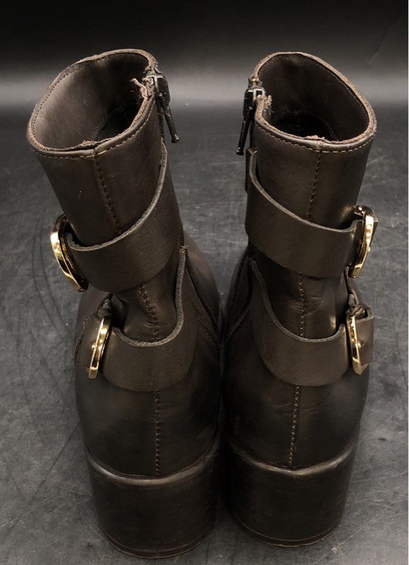 NWT Emanuele Crasto Women's Brown Motorcycle Boots - Size 38