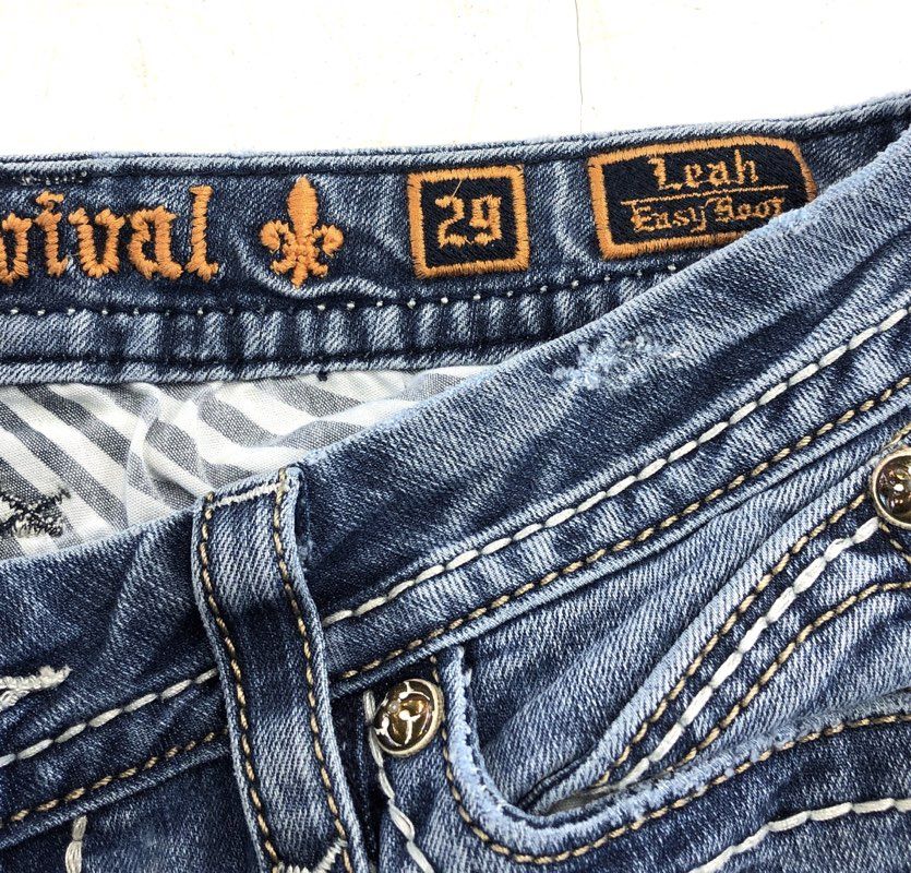 Rock Revival Women's Blue Leah Denim Easy Bootcut Jeans - Size 29