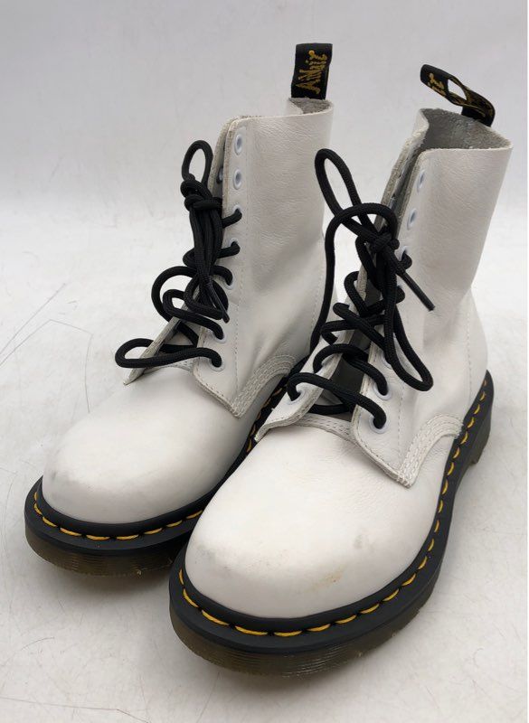 Dr. Martens Women&#39;s Pascal 1460 White Combat Boots - Size 6