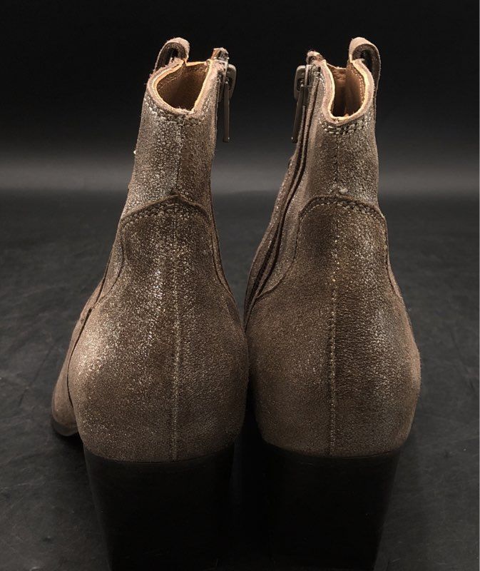 Seychelles Upside Pewter Metallic Ankle Boots NWT Women's Size 6.5