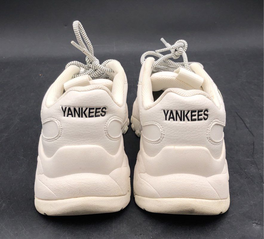 MLB New York Yankees Big Ball Chunky Off White Platform Sneakers Size 6.5