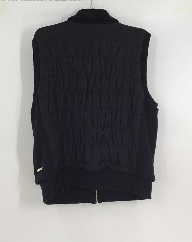 Calvin Klein Women&#39;s Black Collared Full-Zip Performance Vest - Size 1X