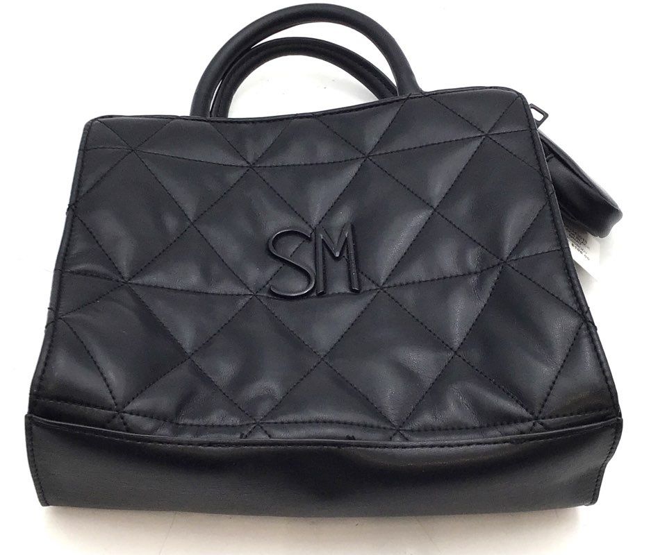 Steve Madden Black Quilted BNAT Crossbody Satchel Bag with Pouch NWT