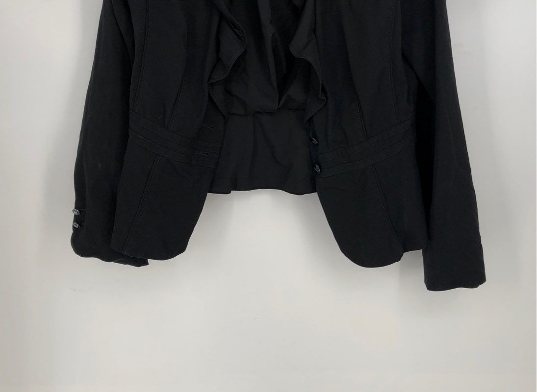 White House Black Market Women&#39;s Black Jacket - Size 14