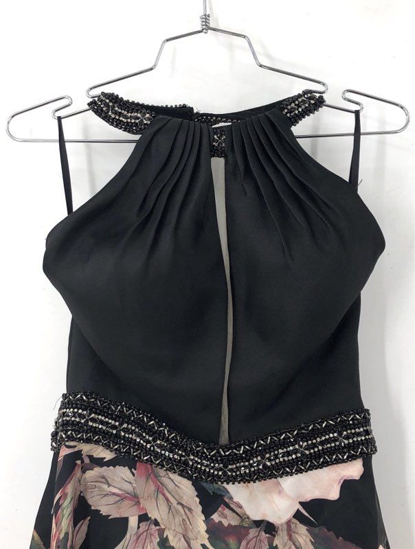 NWT Pink Paparatzi Couture Women's Black Maxi Dress - Size M