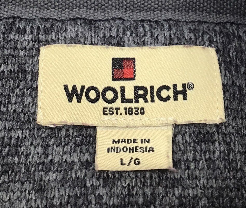 Woolrich Men's Gray Marled Quarter Zip Sweater Fleece Pullover Jacket Size L
