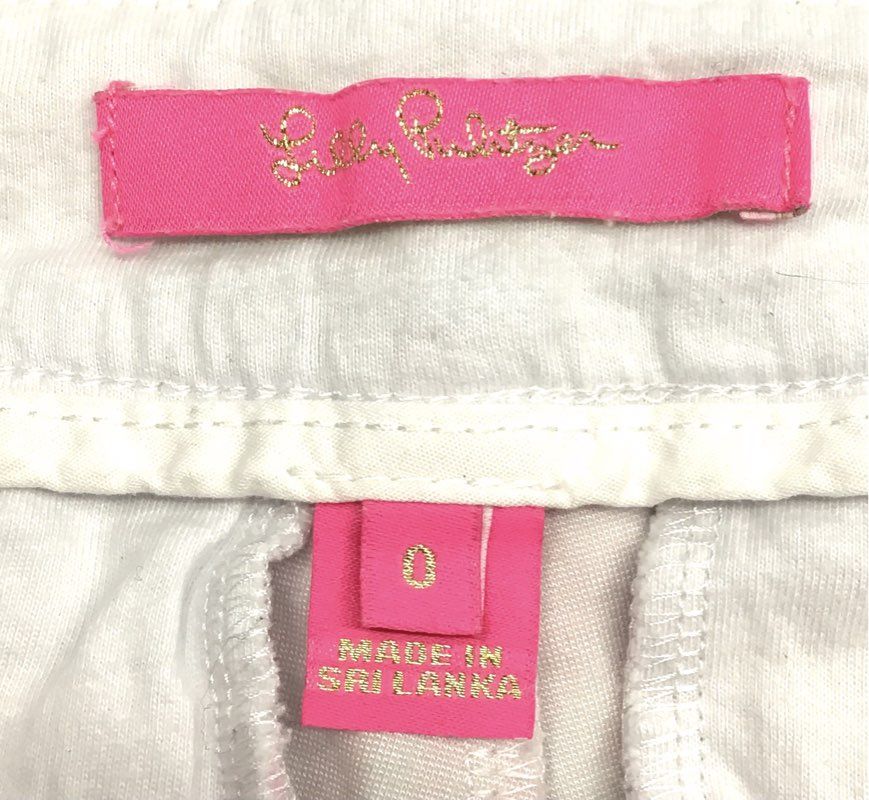 Lilly Pulitzer Women's Callahan Pink White Seashell Print Stretch Shorts Sz 0