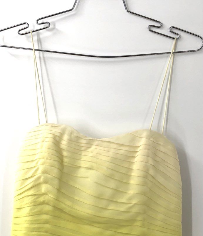 ERIN Erin Fetherston Women's Limeade Silk Ombre Pleated Chiffon Mini Dress Sz 4