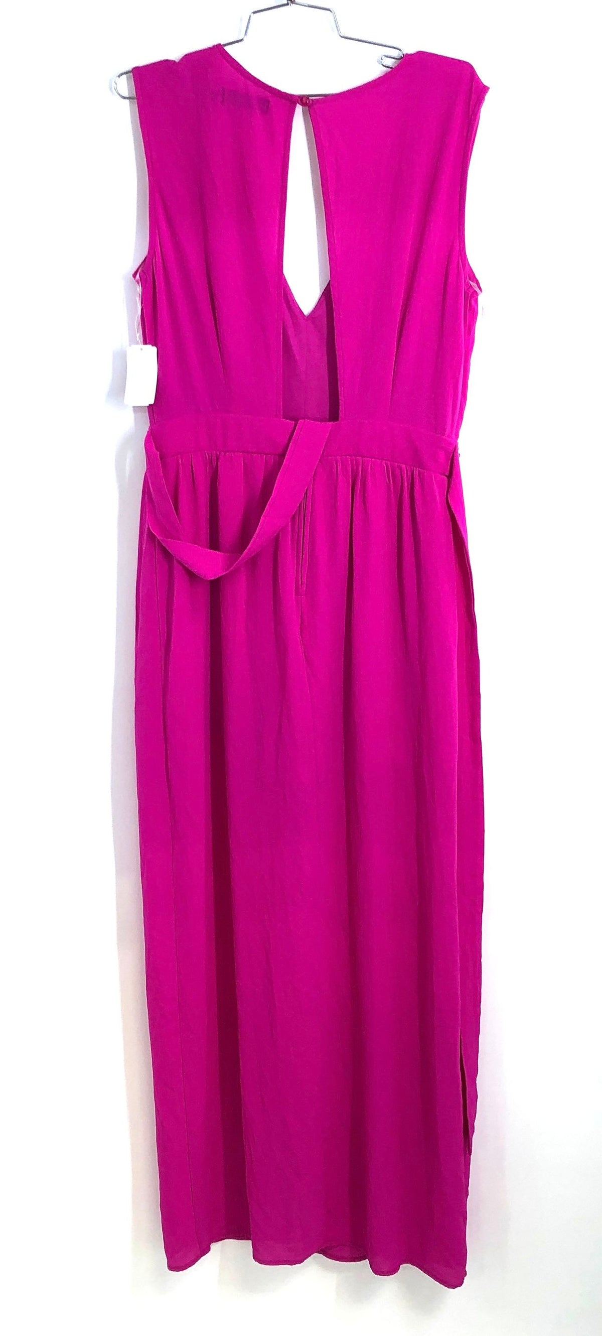Crystal Sky Women's Fuchsia Pink Rhinestone Waist Romper Maxi Dress NWT Sz 11