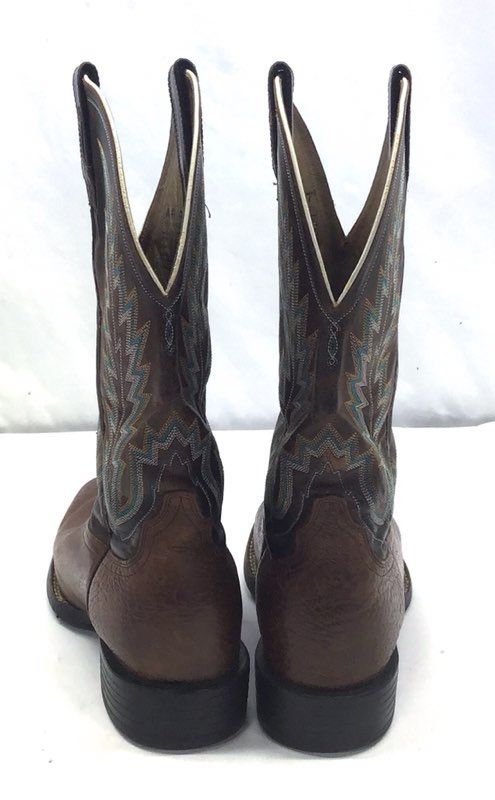 Ariat Heritage Roughstock Brown Leather Western Cowboy Boots Size 9 EE