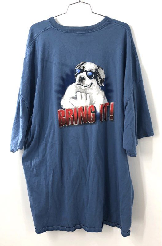 Vintage 90s Big Dogs Men's Shirt Lot Blue Graphic Bring It & Green Long Sleeve