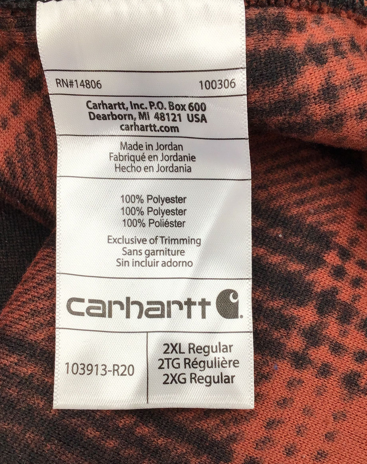 Carhartt Women&#39;s Brown Black Plaid Jacket - Size 2XL