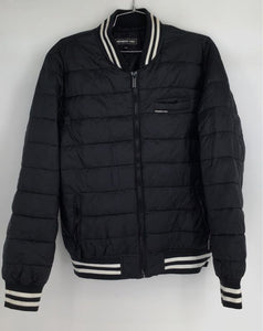 Members Only Men's Black Puffer Jacket - Size M