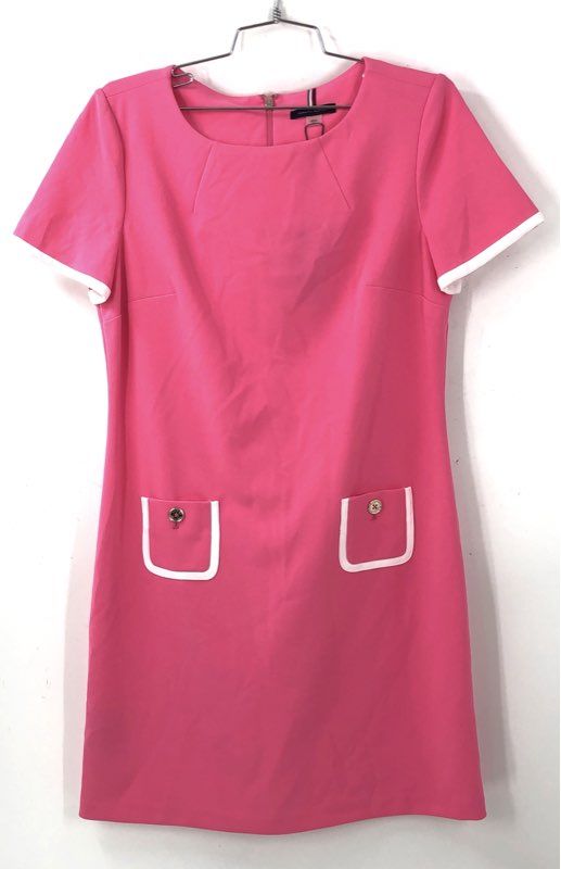 Tommy Hilfiger Women's Pink Shift Dress - Size 10