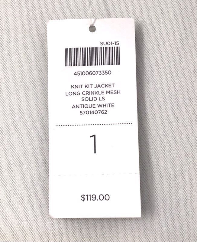 NWT Chico's Women's White Jacket - Size 1