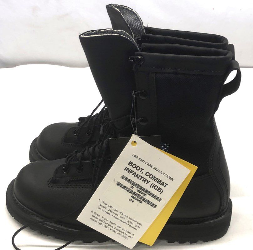 Belleville Combat Infantry Boot ICB Black Military Boots Size 8.5W Vintage NWT
