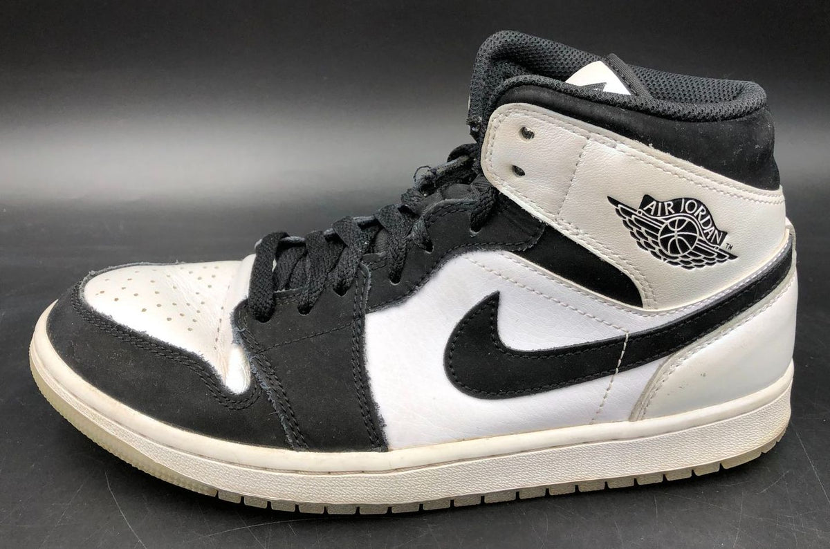 Nike Air Jordan 1 Mid SE &#39;Diamond&#39; Men&#39;s White/Black Sneakers - Size 8 (+COA)