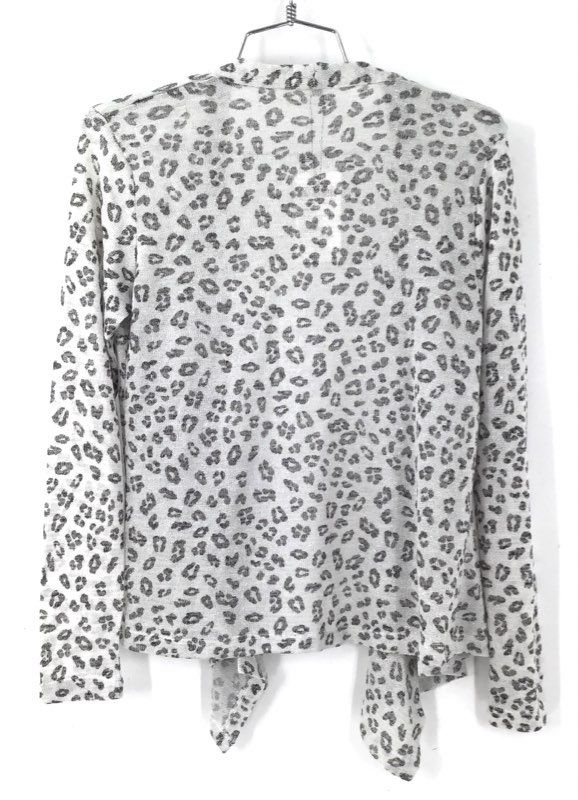 NWT Code Women's Off White Animal Print Cardigan Sweater - Size 12