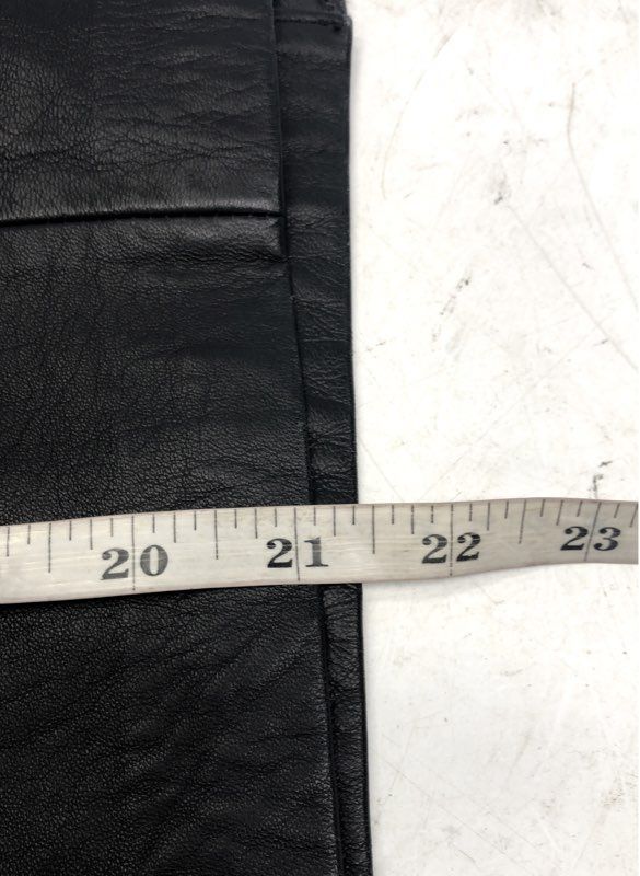 Vintage Y2K Express Women's Black Lace Up Genuine Leather Skirt Sz 9/10