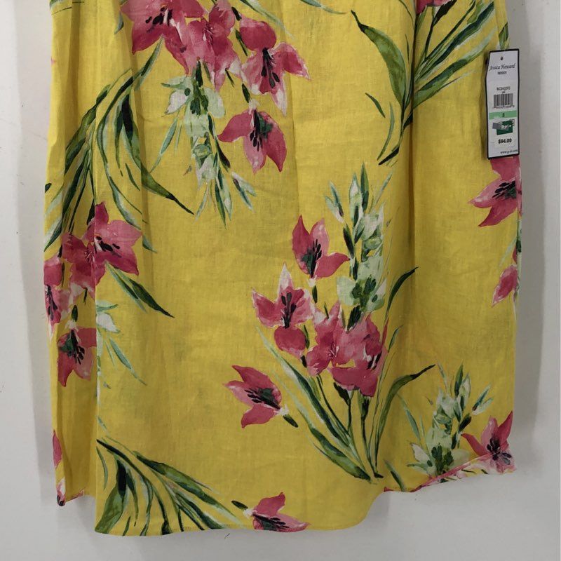 NWT Jessica Howard Women's Yellow Floral Mini Dress - Size 8