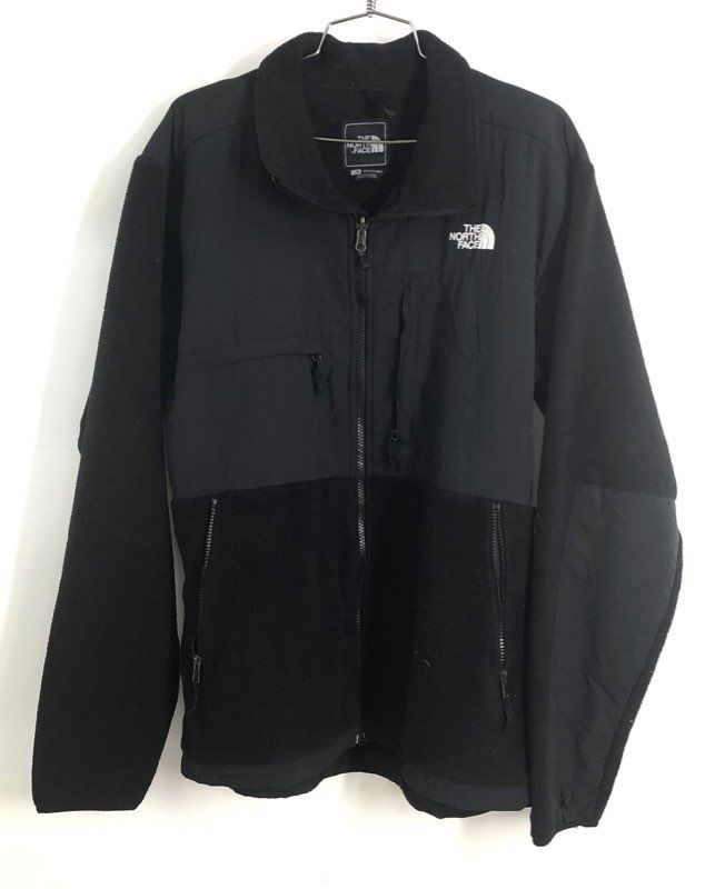 The North Face Men's Denali Fleece Jacket Black Full Zip Yoke Overlay Size L