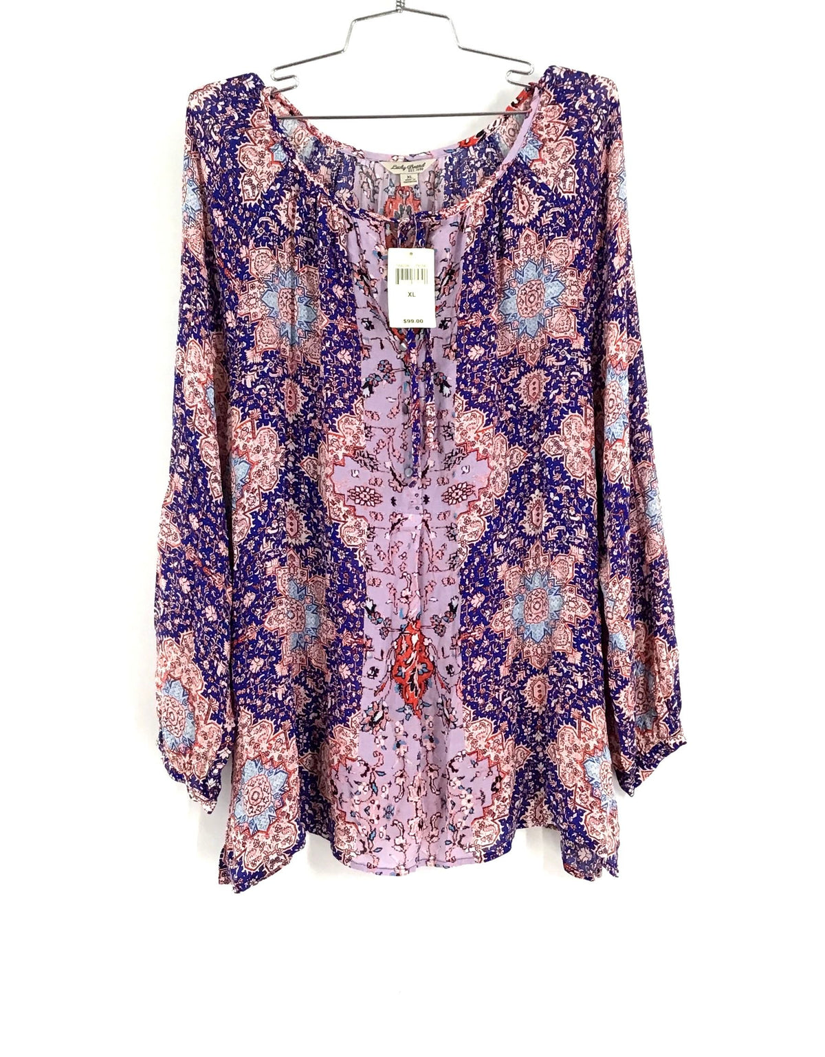 NWT Lucky Brand Floral Tunic Top - Size XL