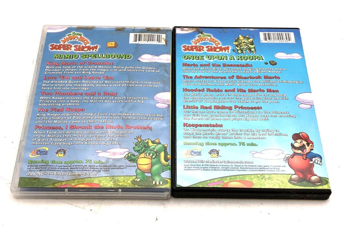 The Super Mario Bros. Super Show! 4 DVD Lot Mario of the Deep Spellbound Retro