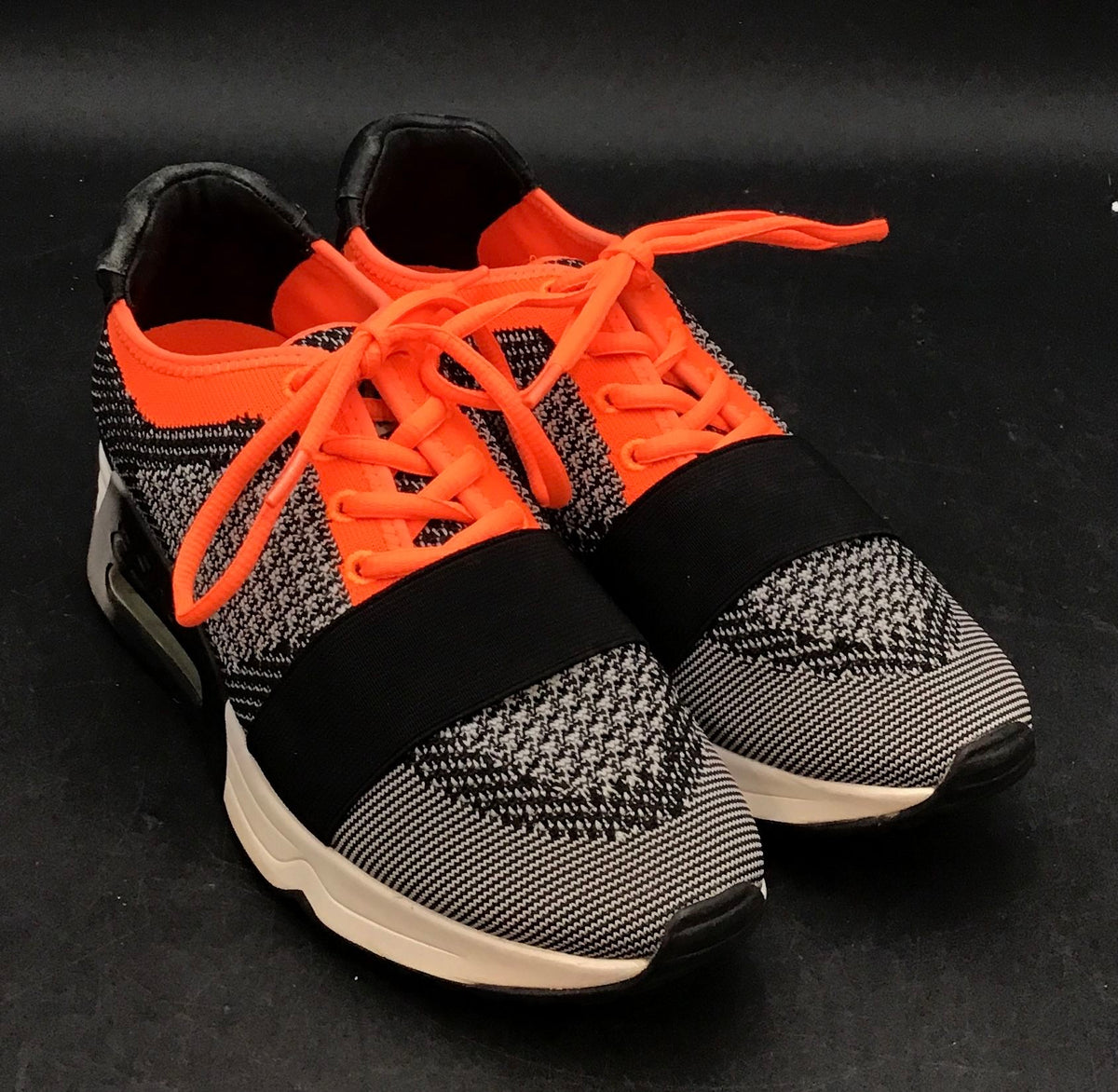 Ash Women's As Lacey Black Orange Athletic Shoes - Size 37