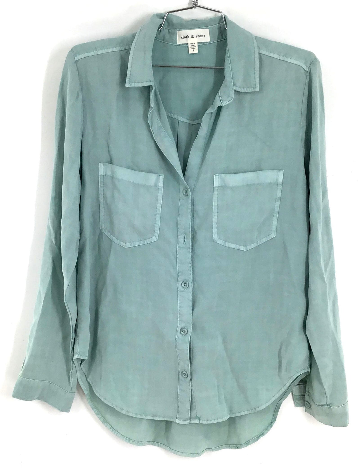 NWT Cloth &amp; Stone Women&#39;s Blue Button-Up Shirt - Size Small