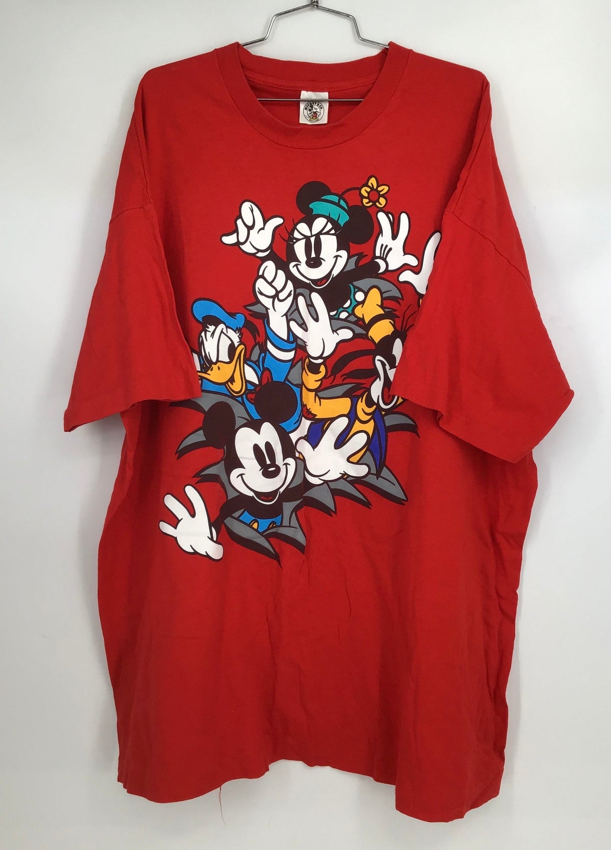 Disney Men&#39;s Red Cotton Graphic T-Shirt - Size 3XL