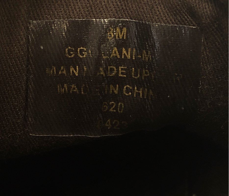 G by GUESS Lani Brown Monogram Gold Low Top Fashion Sneakers Women's Size 8