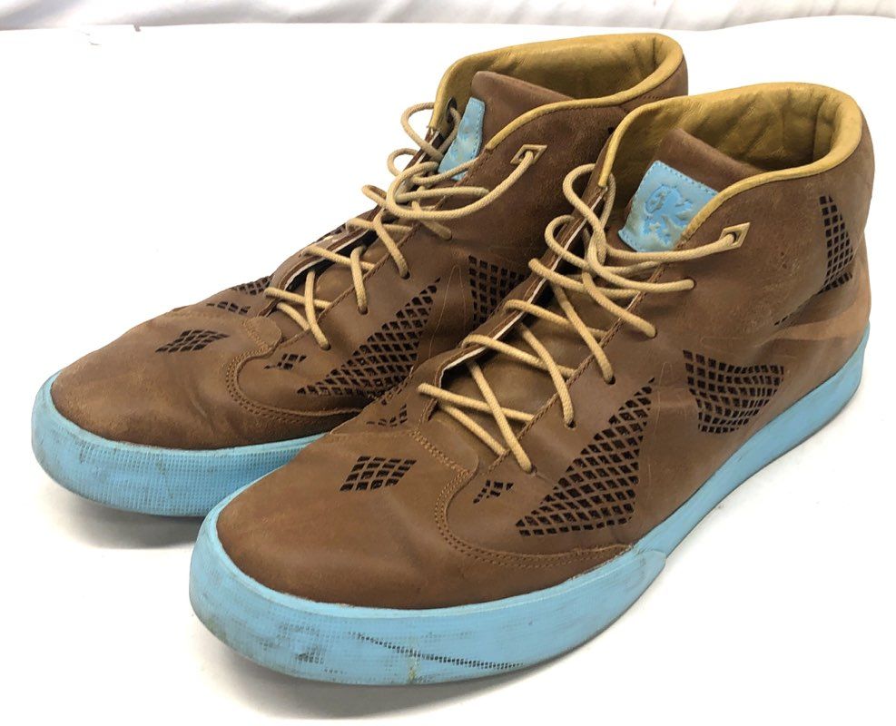Nike LeBron X 10 NSW Lifestyle Hazelnut Brown University Blue Size 13