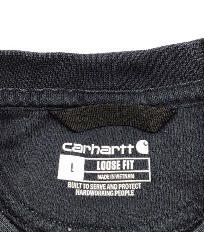 Carhartt Men's K124 Loose Fit Crewneck Sweatshirt Blue Logo Patch Size L