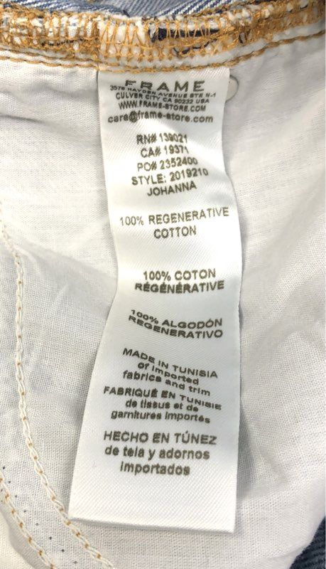 Frame Women's Johanna The Collegiate Wide Leg Jeans Light Wash Sz 23 NWT