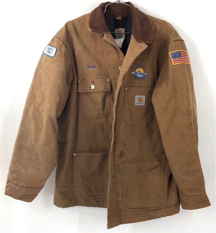 Carhartt C01 Brown Duck Chore Coat Jacket Vintage USA Made Lined Men's 40