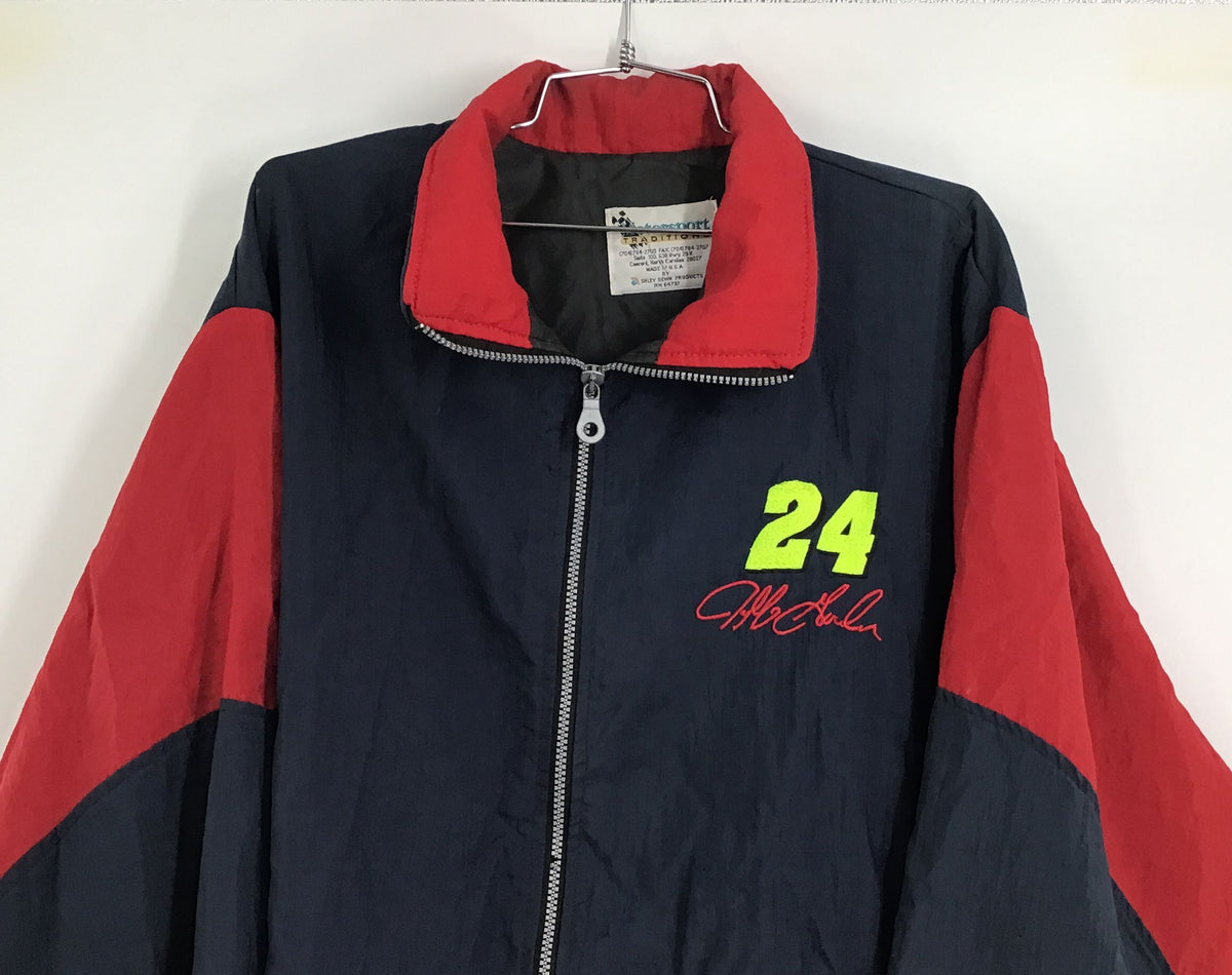 Motorsport Traditions Men&#39;s Blue Red Jeff Gordon #24 Windbreaker Jacket - Size L