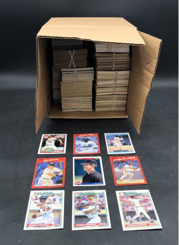 13.98 lbs. Lot Of Topps Baseball MLB, Football Cards. Medium Box, Unsorted