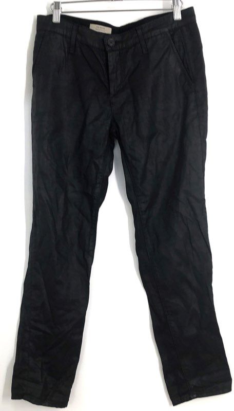 AG Adriano Goldschmied Women's Black The Tristan Tailored Trouser Lyocell Sz 25R