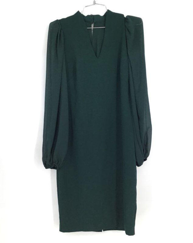 NWT Vince Camuto Women&#39;s Green Long Sleeve Sheath Dress - Size Measured